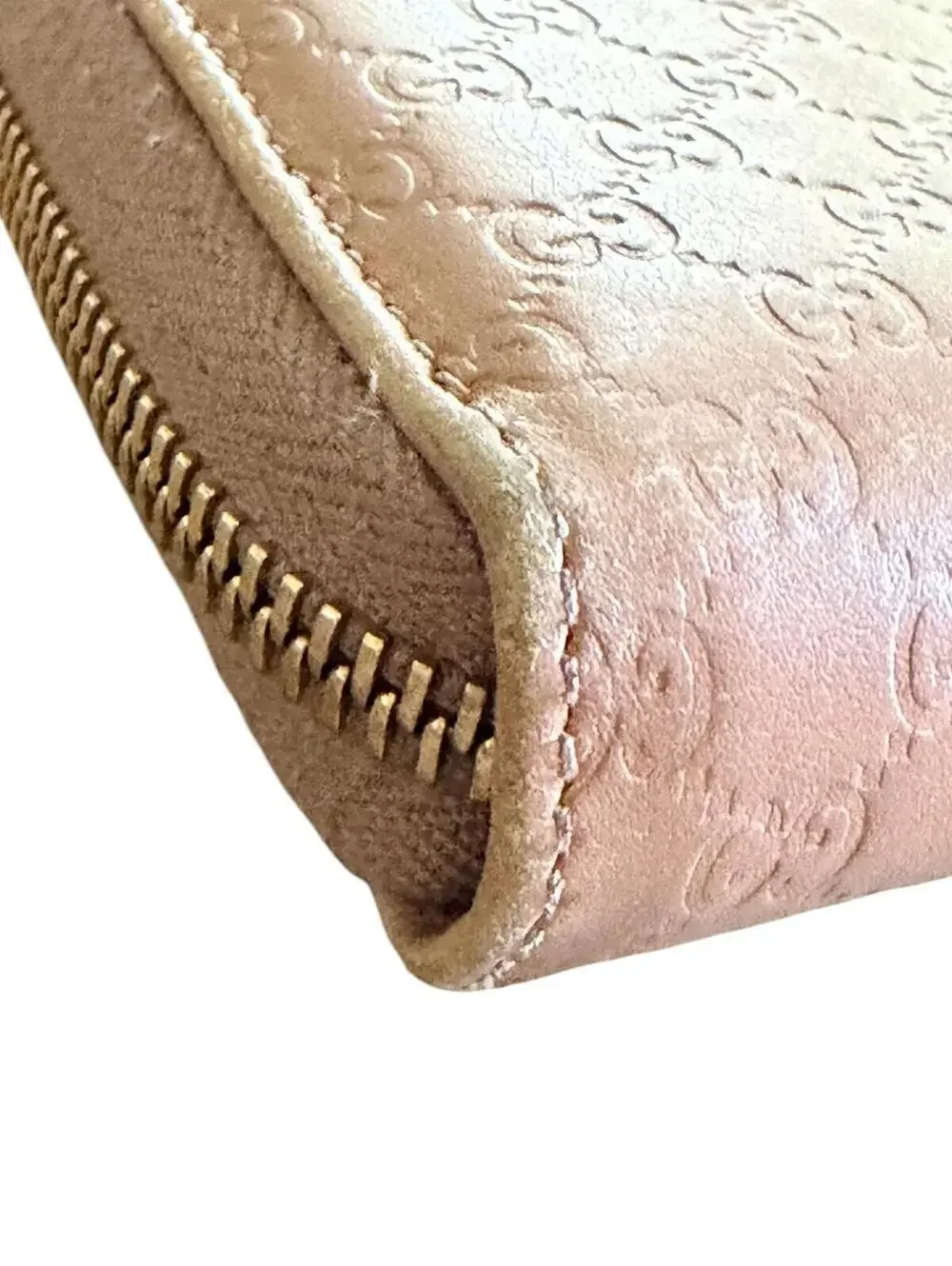 Gucci Pink Microguccissima Bow Wallet Embossed Leather Zip-Around - Picture 8 of 13